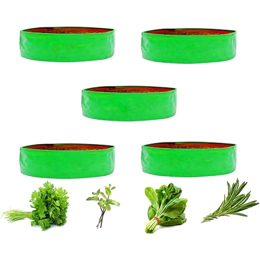 DIYAGREEN Grow Bags for Vegetables 15X06 Pack of 5