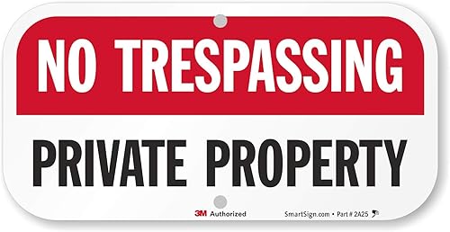 SmartSign Letrero de "No Trespassing", de propiedad privada, de 6.0 x 12.0 in, aluminio libre de óxido, fabricado en Estados Unidos