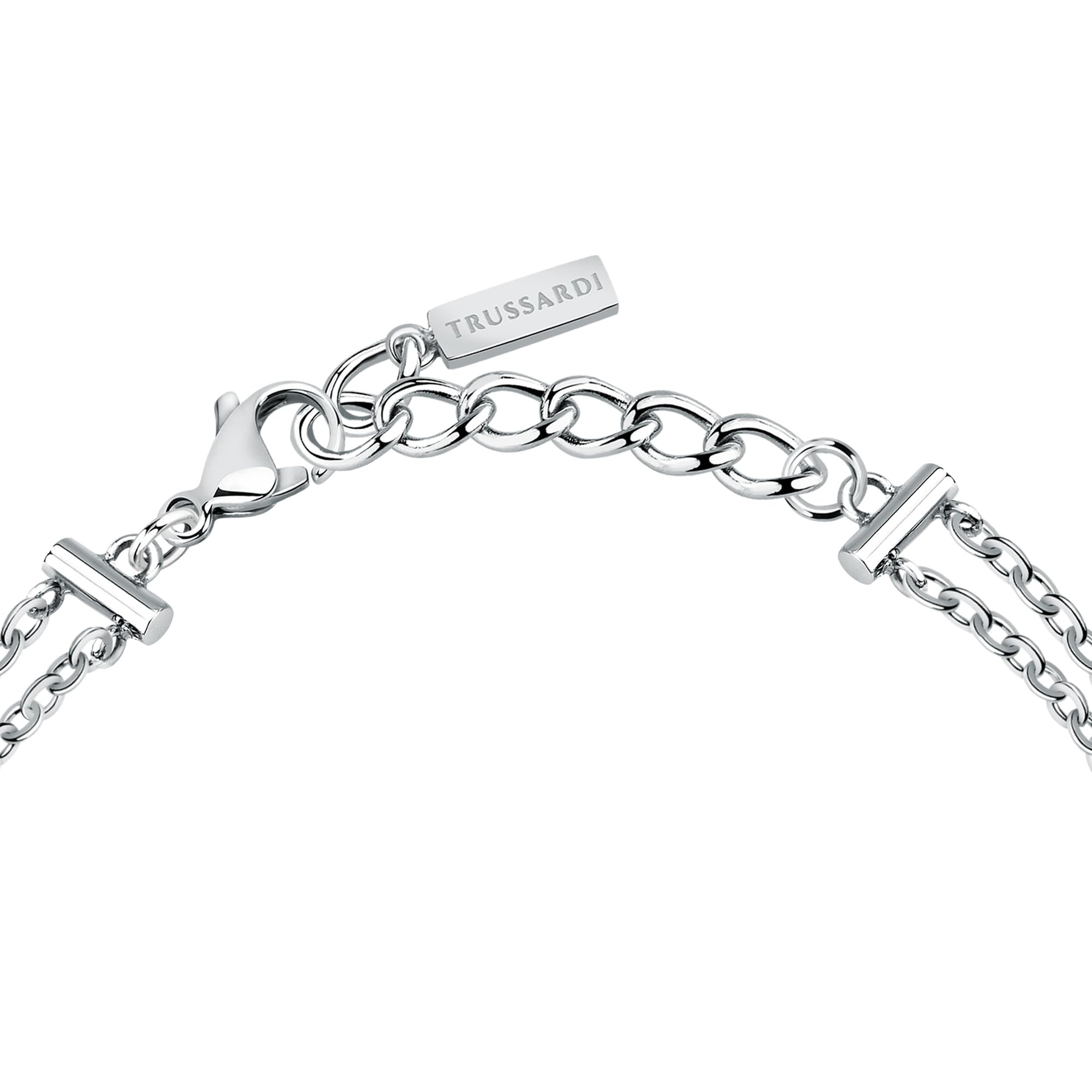 TRUSSARDI T-Logo Bracciale Donna in Acciaio, Zirconi - TJAXC27