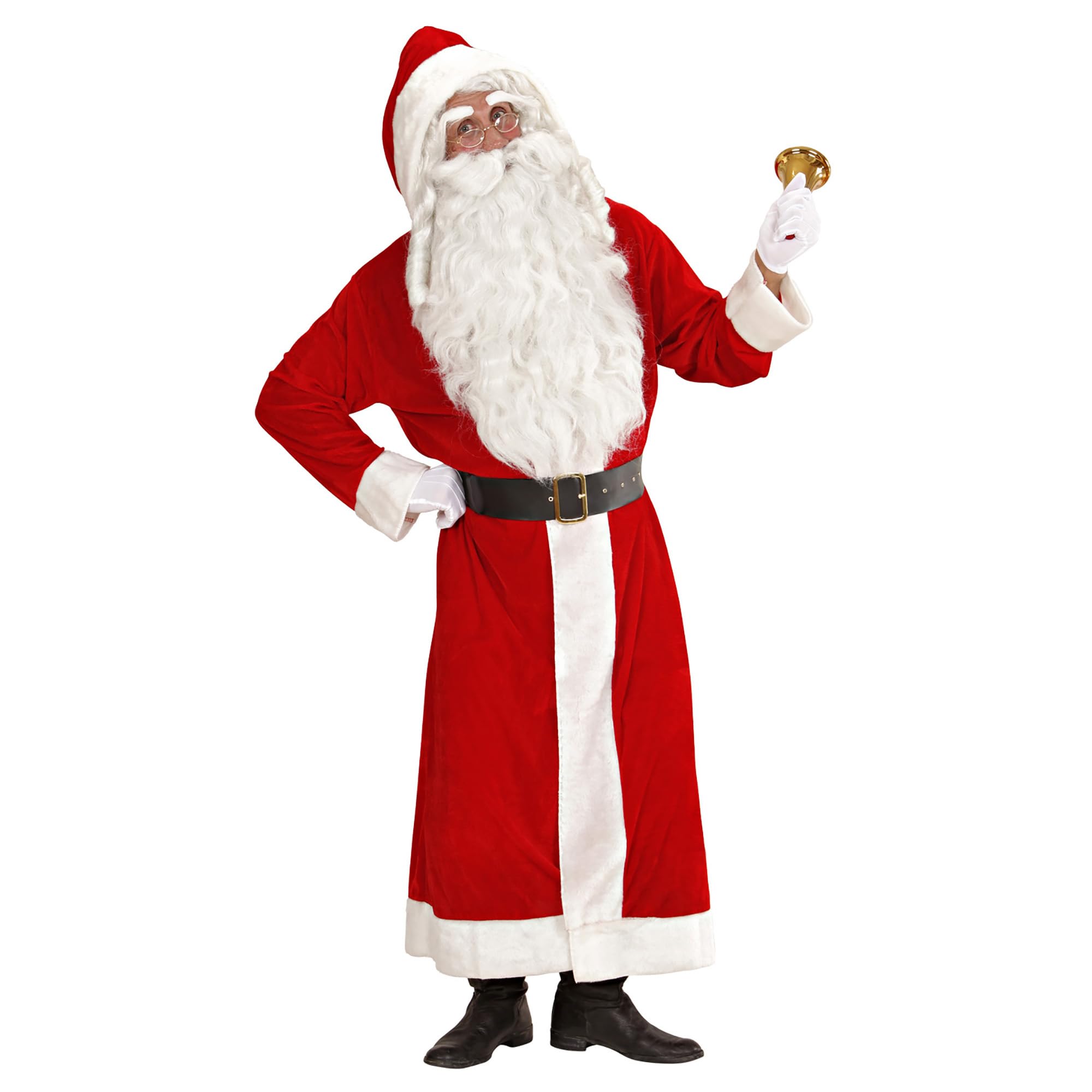 xL Santa Coat Hooded Velvet Costume Extra Large for Father Christmas Fancy Dress