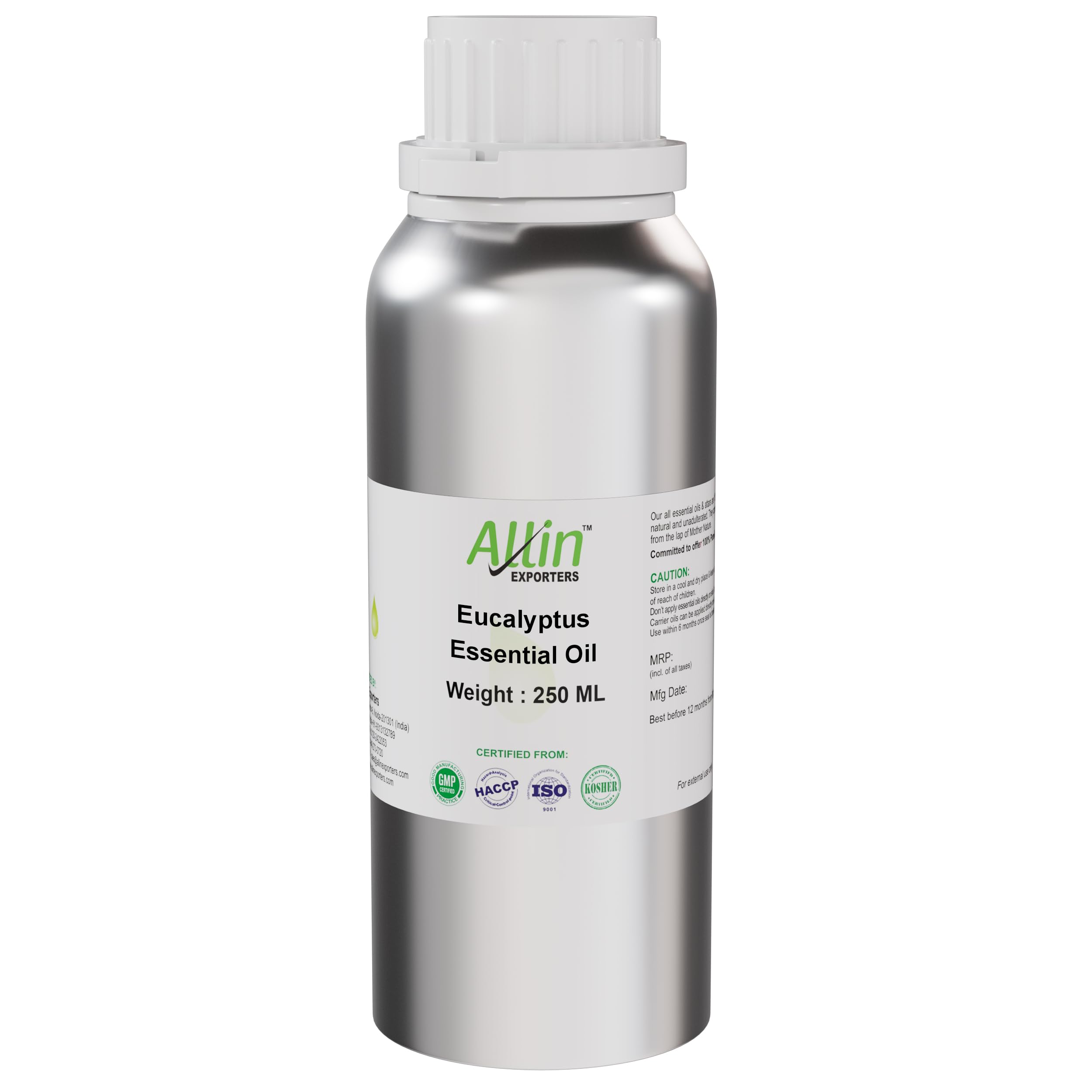 Allin Exporters Eucalyptus Essential Oil Natural Undiluted Therapeutic Grade for Skin Care, Body Massage & Aromatherapy (250 ML) (B01A25DZZY) Amazon Price History, Amazon Price Tracker