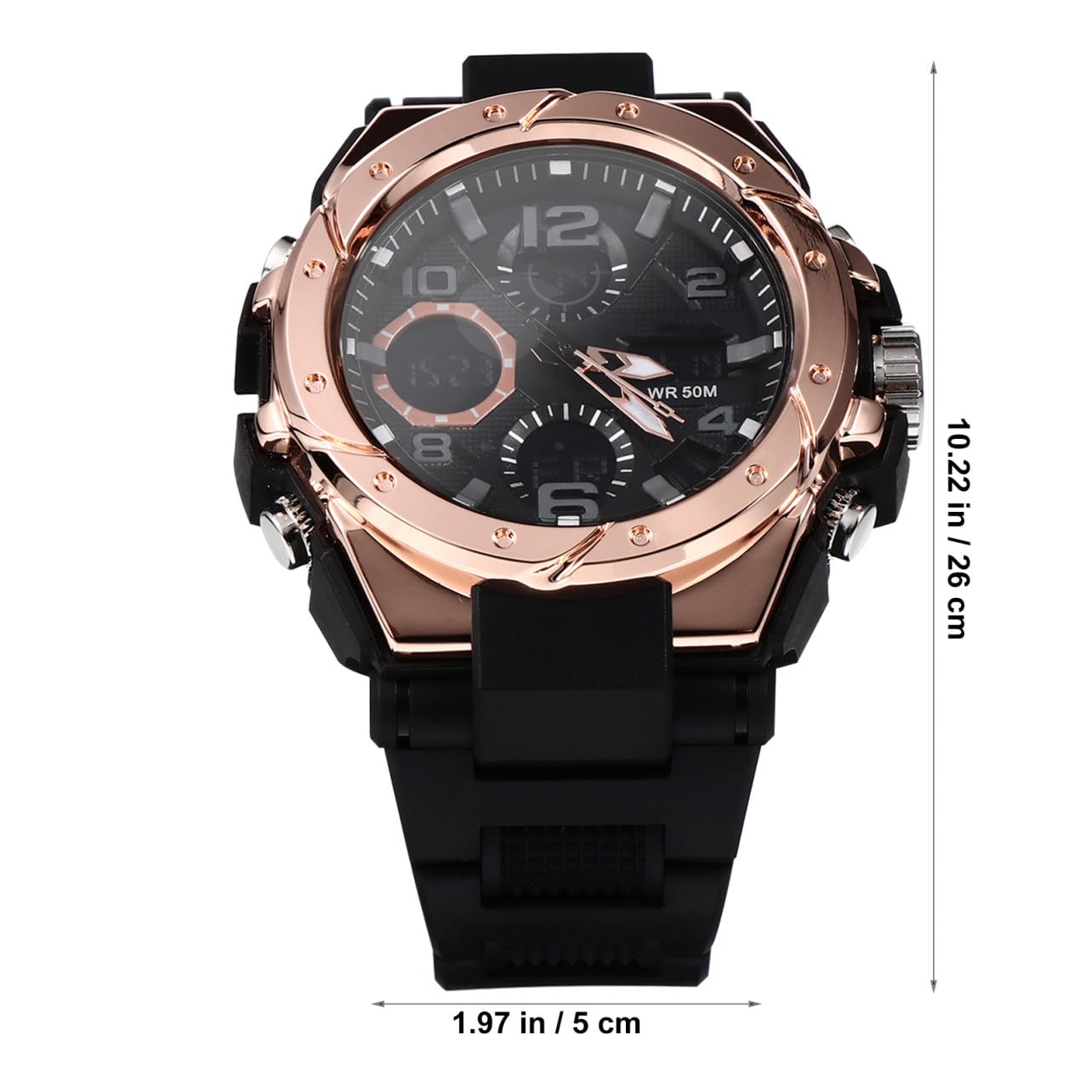 iplusmile Reloj Negro Resistente al Agua de Pulsera de Acero Inoxidable