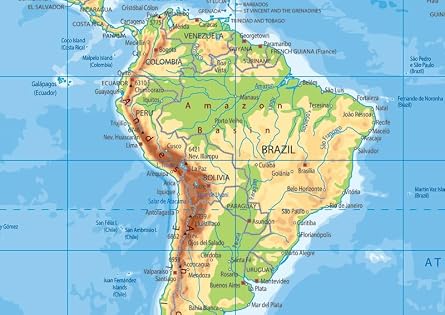 Physical Map of The World - Size A0-84.1 x 118.9 cm - Vinyl | Detailed Laminated Wall Map, Ideal For Home, Office Or Classroom Display.