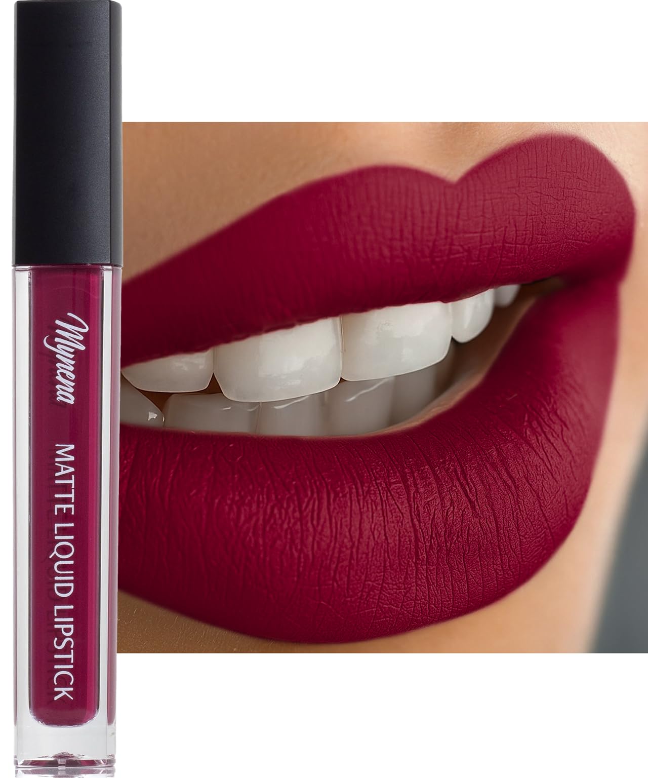 Mynena Berry Red Matte Lipstick Long Lasting Lightweight for High Comfort All-Day Wear Talc-Free Paraben-Free Cruelty-Free | Lisy