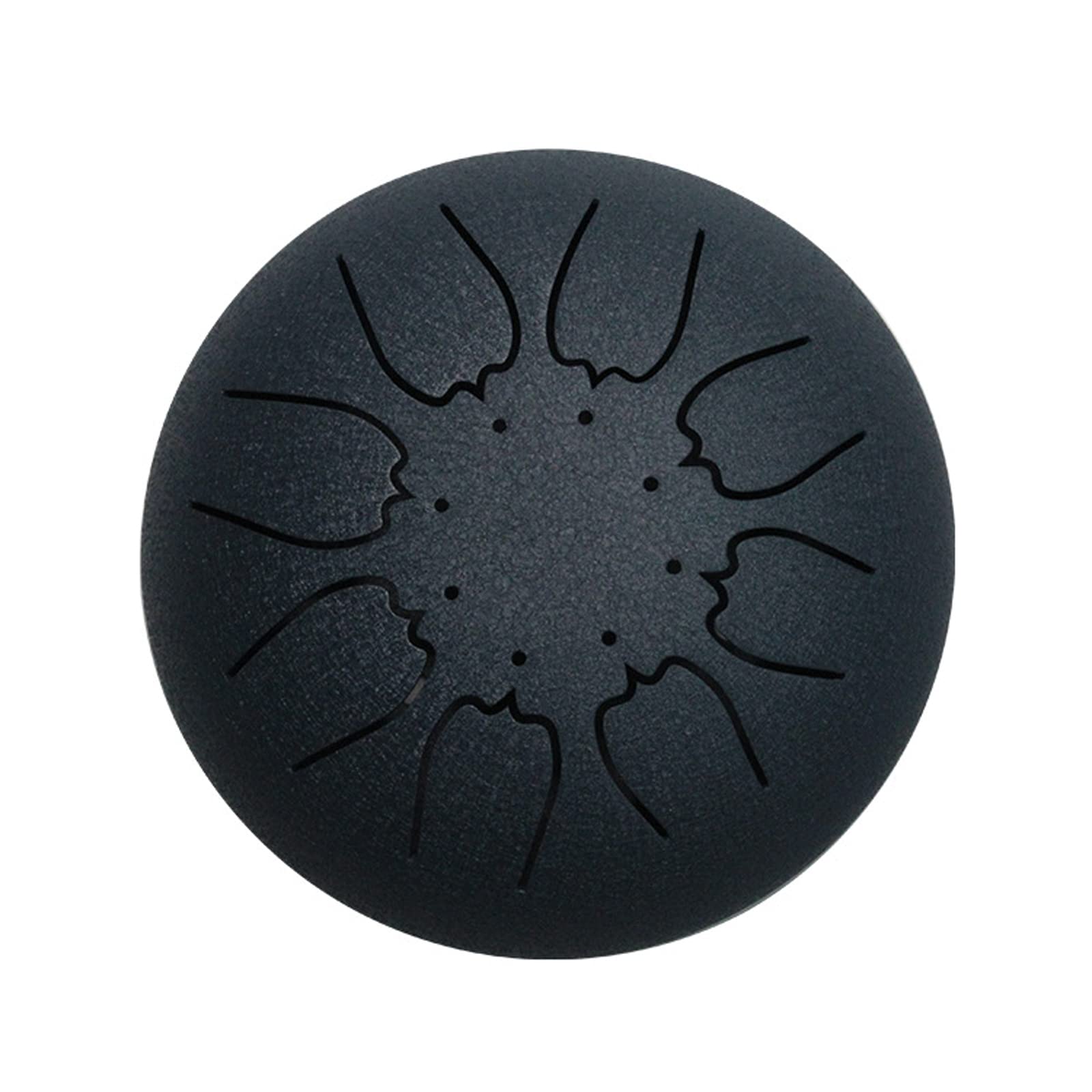 Tambour éthéré Tambour sans souci de 6 Pouces Oubliez Le Tambour d'inquiétude Tambour à Langue en Acier Tambour de Couleur Vide Instrument de Percussion à Tambour Creux Noir