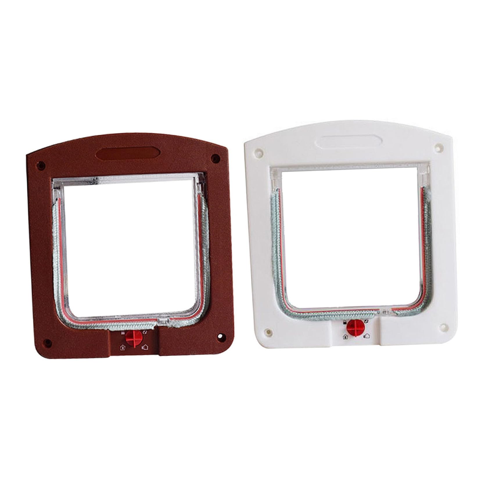 Chatière pour Chat et Petit Chien 2pcs Interrupteur Contrôle, Facile à Installer, Matériau Abs Résistant la Corrosion, pour Maison Sécurisée