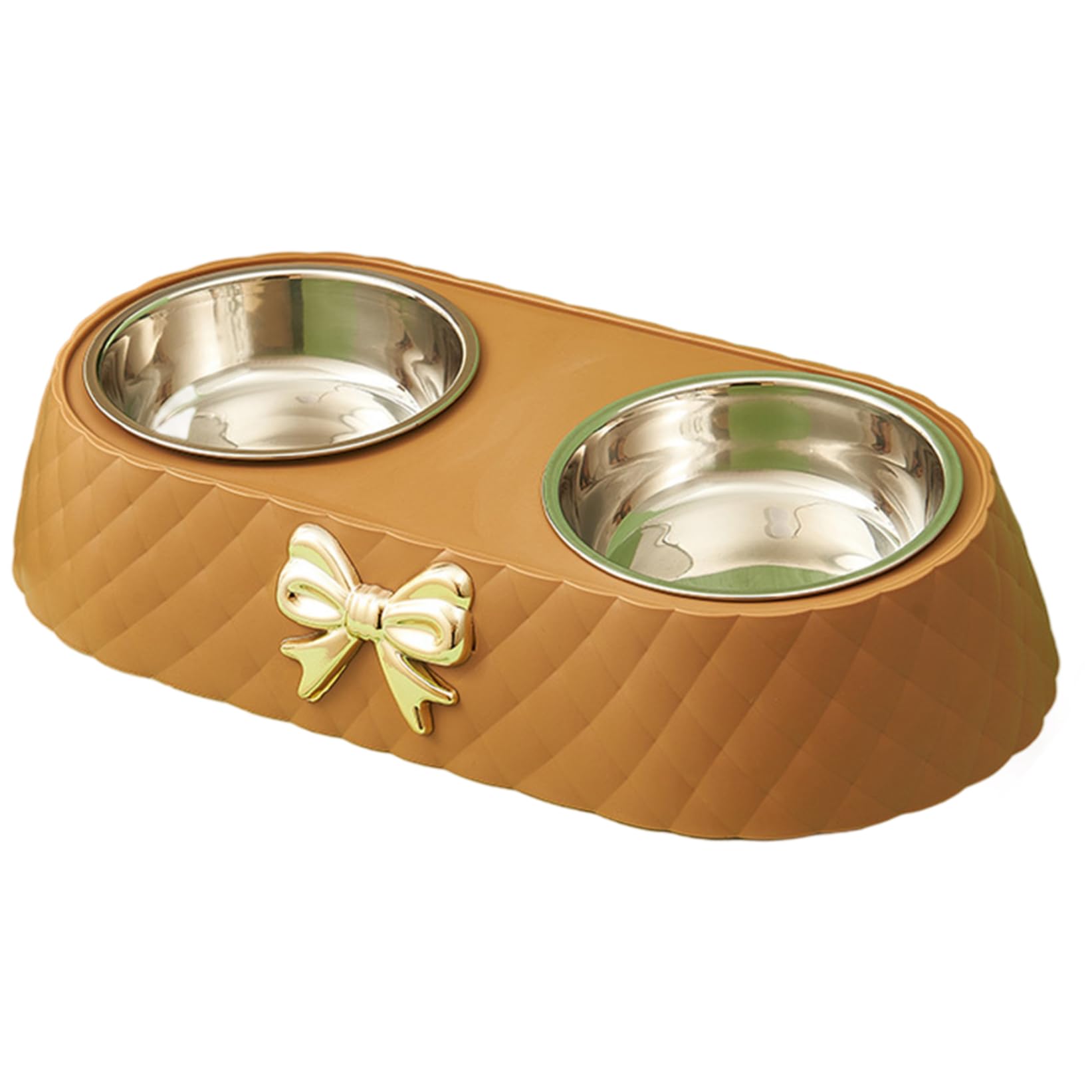 Gamelle pour chat double récipient inox amovible antidérapant intérieur