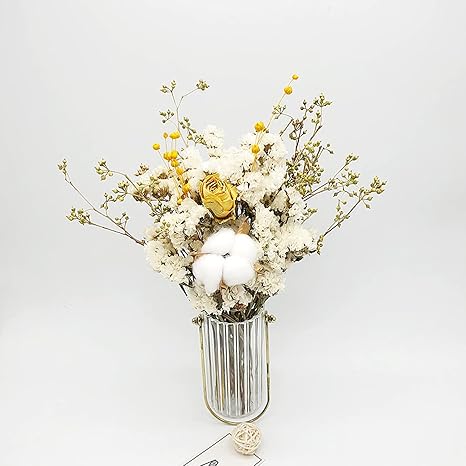 Amazon Co Jp ドライフラワー 満天星 デージー 薔薇 リアル 花瓶付き 造花セット 観葉植物 フラワーアレンジメント 世話不要 北欧 インテリア 玄関 リビング リビング お供え花 お盆 仏花 お仏壇 書斎 自宅 プレゼント ギフト ホーム キッチン