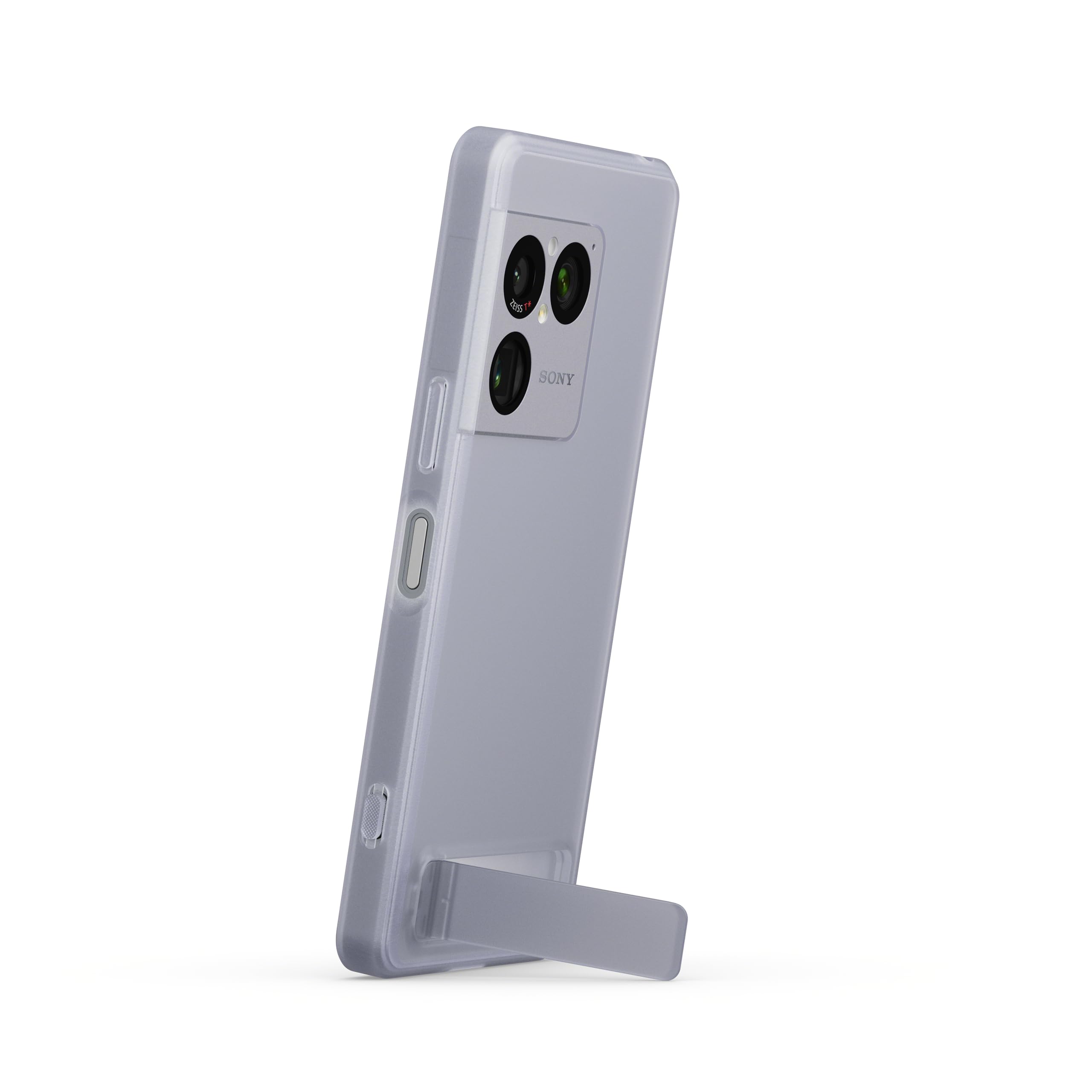 Funda para el teléfono Xperia 1 VIII: Funda Elegante con Soporte, protección, Recortes precisos, diseño de Perfil Fino y Mejor Agarre - Plata Iolite