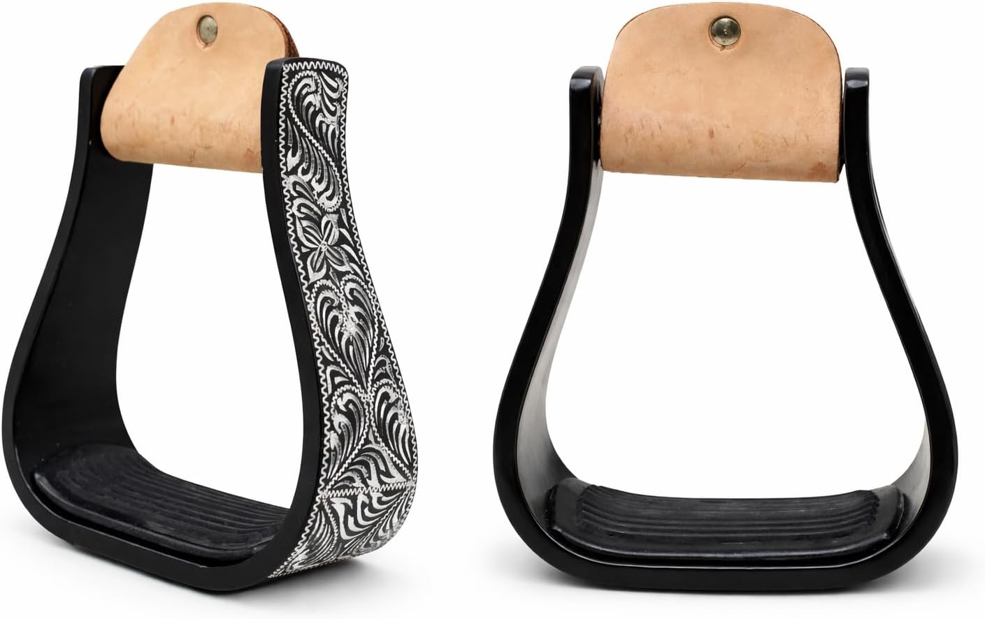 CHALLENGER Horse Western 5" Wide Barrel Racer Engraved Aluminum Show Stirrups 51177v