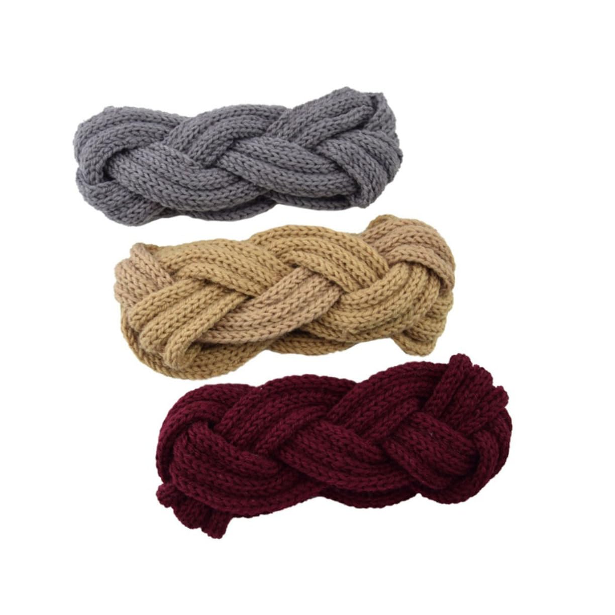 CONGARTENO Stylish Women's Knitted Headband Braided Ear Warmer Headgear Wool Yarn for Cold Climate Activities