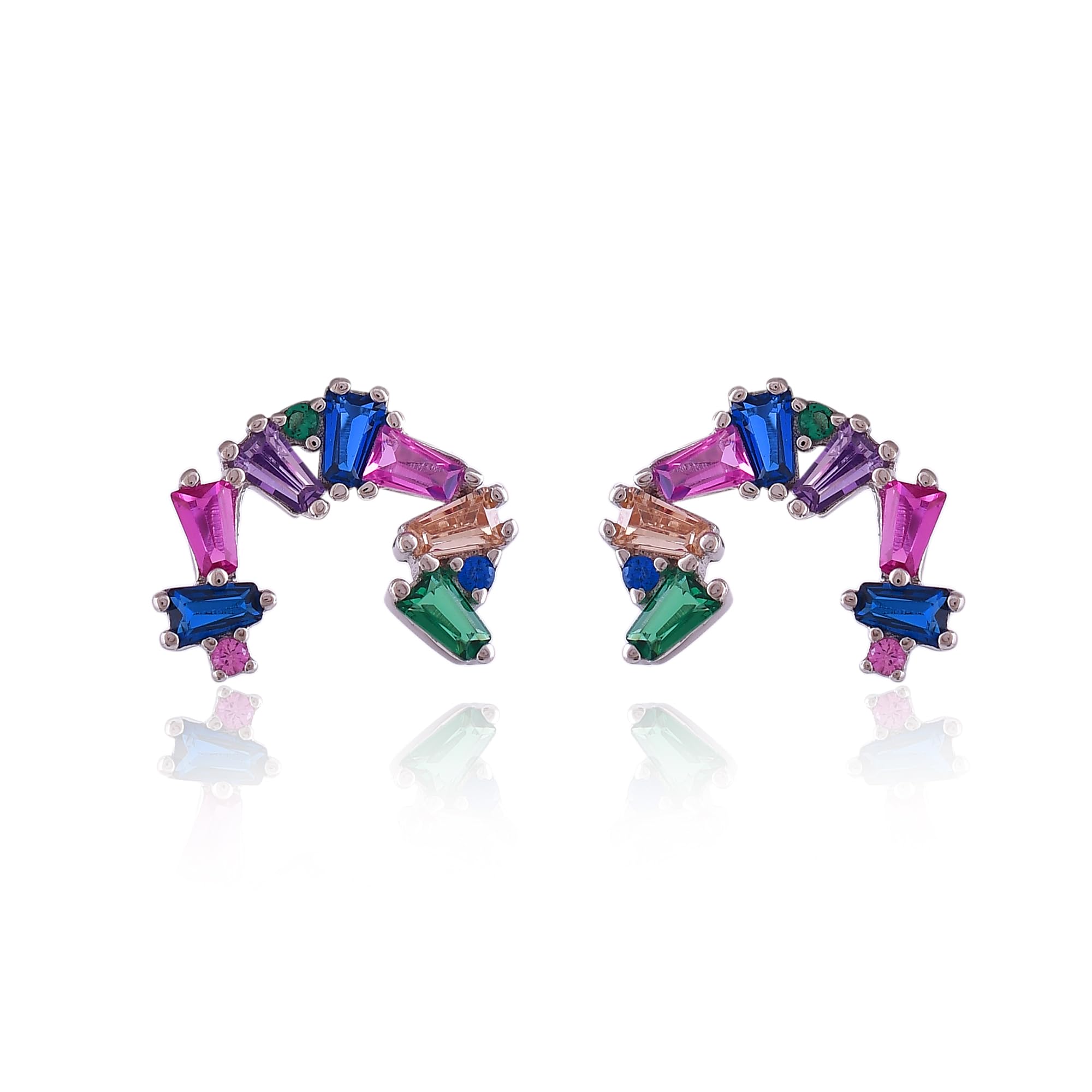 Nemichand Jewels Pure Sterling Silver S925 Multicolor Earring Studs For Women and Girls (B0CWF3ZNY5) Amazon Price History, Amazon Price Tracker