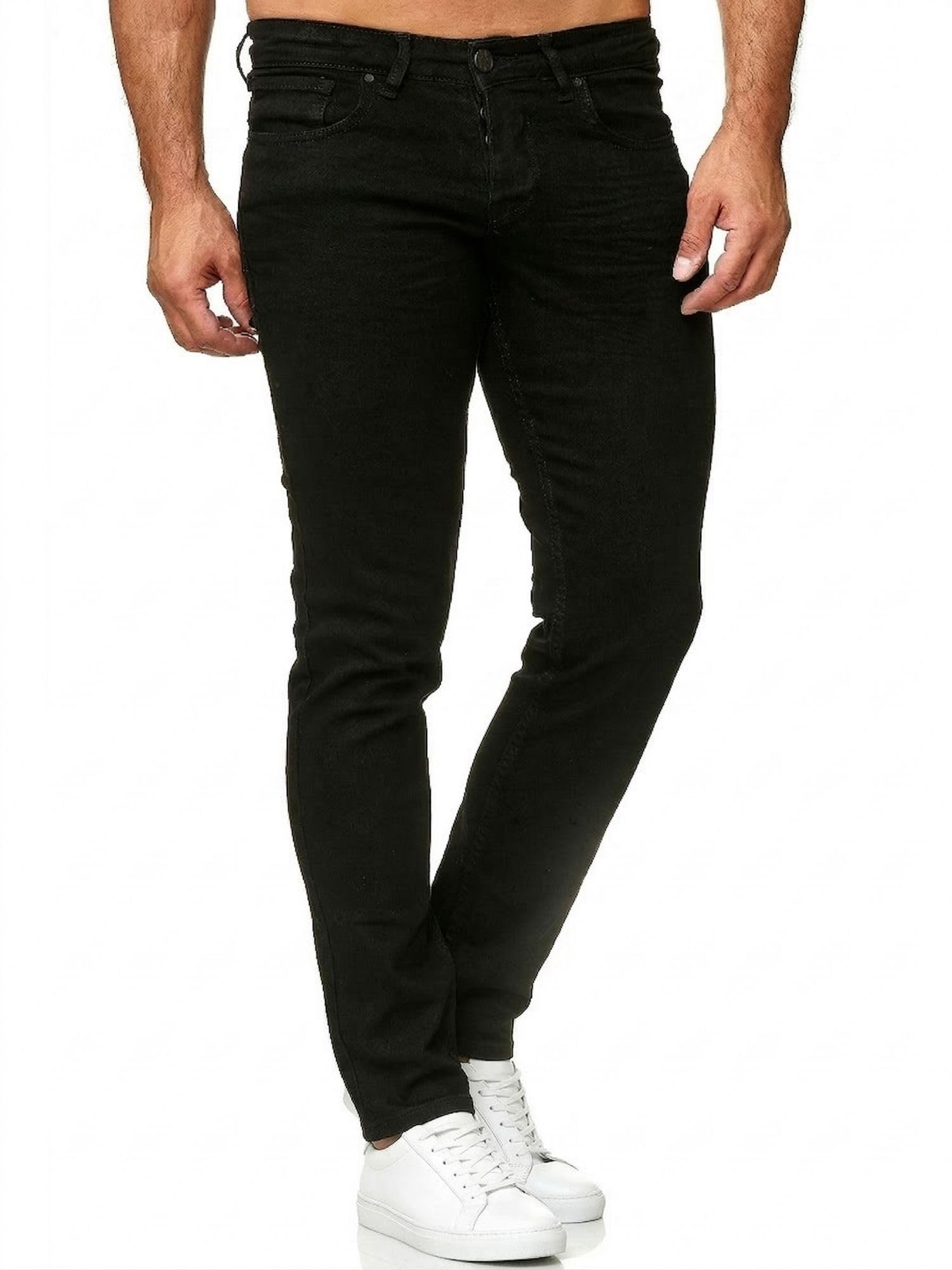 Tazzio - Jeans da Uomo, Aderenti, Elasticizzati, Denim, 16533 Nero 33W x 32L