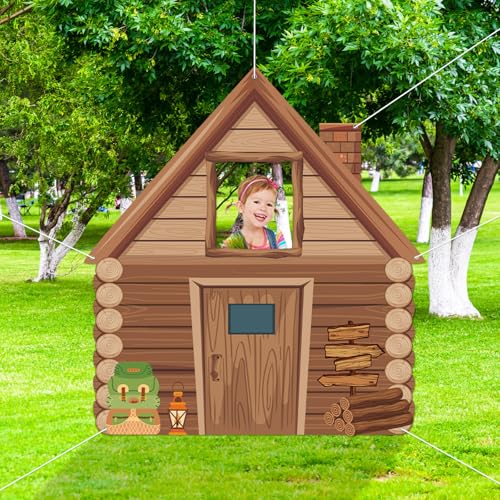 Camping Party Decorations Photo Prop Selfie Frame Happy Camper Ph...