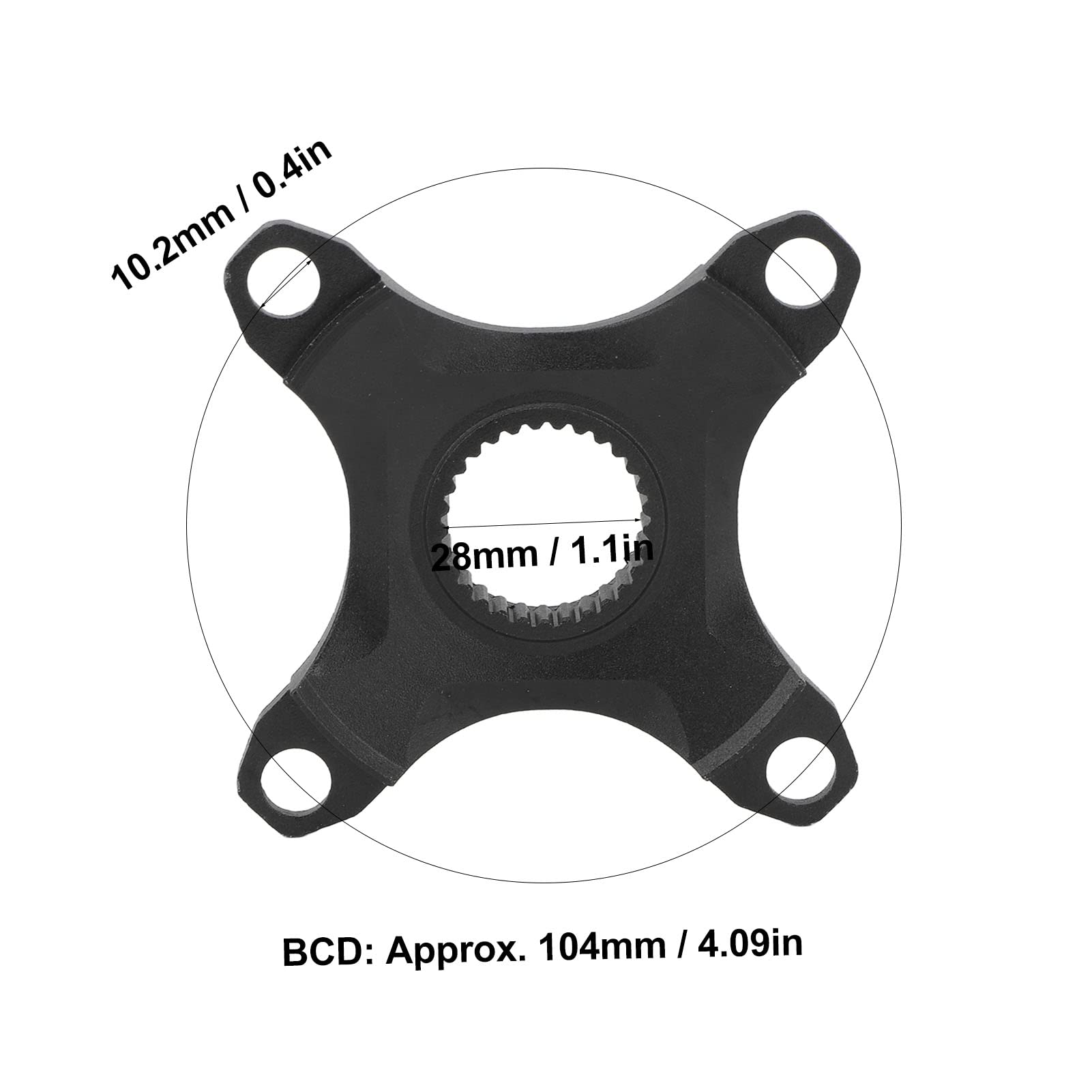 Kettingblad Spider-adapter, 104BCD-legering Voor Bafang M420 M300 M200 M215 M410 M315 Middenaandrijfmotor Kettingblad, Kettingbladadapter Middenaandrijfmotor Spider