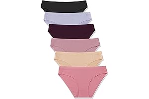Finettoo 6 Pack Women's Seamless Hipster Underwear