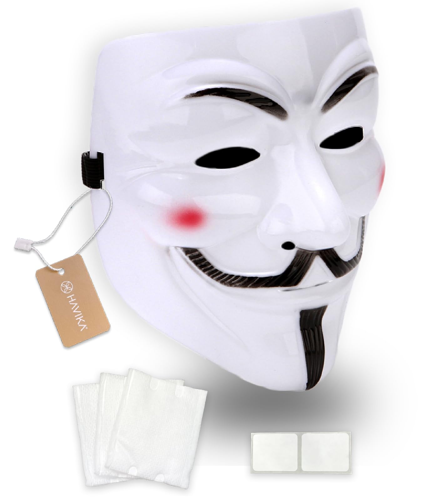 Amazon.co.jp: HAVIKA アノニマス マスク 仮面 コットンパッド付き