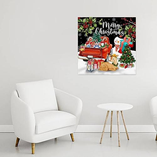 Miniatura 7 de Calcomanías artísticas para decoración de pared, diseño de muñeco de nieve, camión rojo, calcomanías para decoración de pared, calcomanías murales