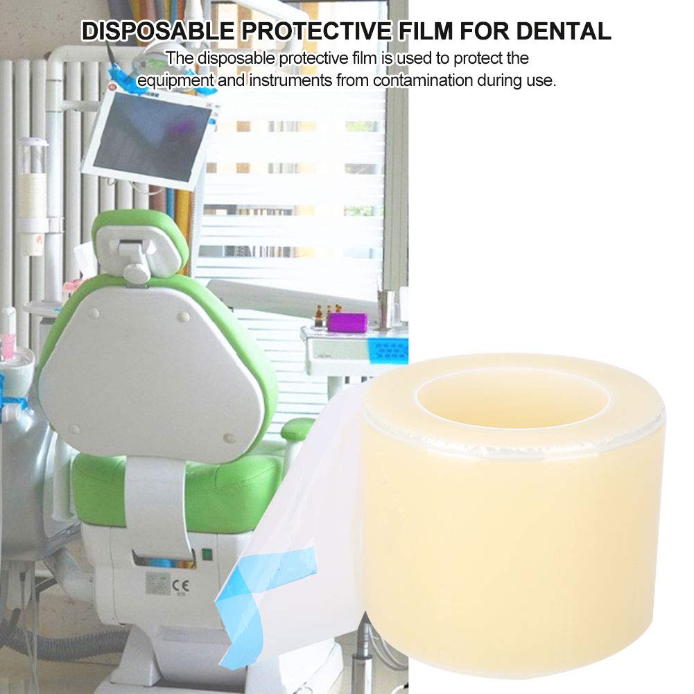 Film protecteur jetable de film barrière pour l'emballage dentaire collant de film barrière de matériaux dentaires (Couleur : Transparent)