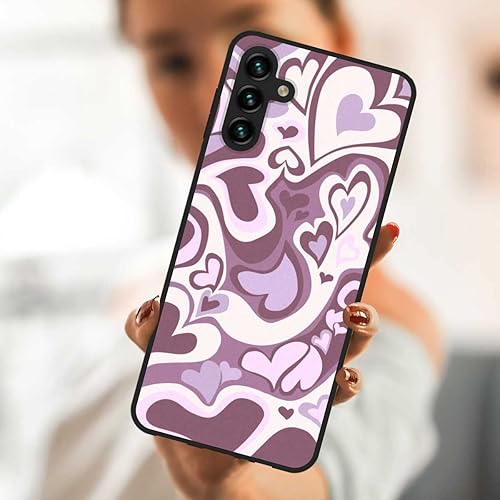 Miniatura 7 de Funda de teléfono para Samsung Galaxy A13 5GA04s, preciosa funda de teléfono con diseño de corazón de amor irregular azul negro Lovecore estético