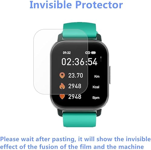 Miniatura 4 de Protector de pantalla compatible con Hoxe Y6 Smart Watch de 1.85 pulgadas (paquete de 6) TPU transparente de cobertura completa, compatible con
