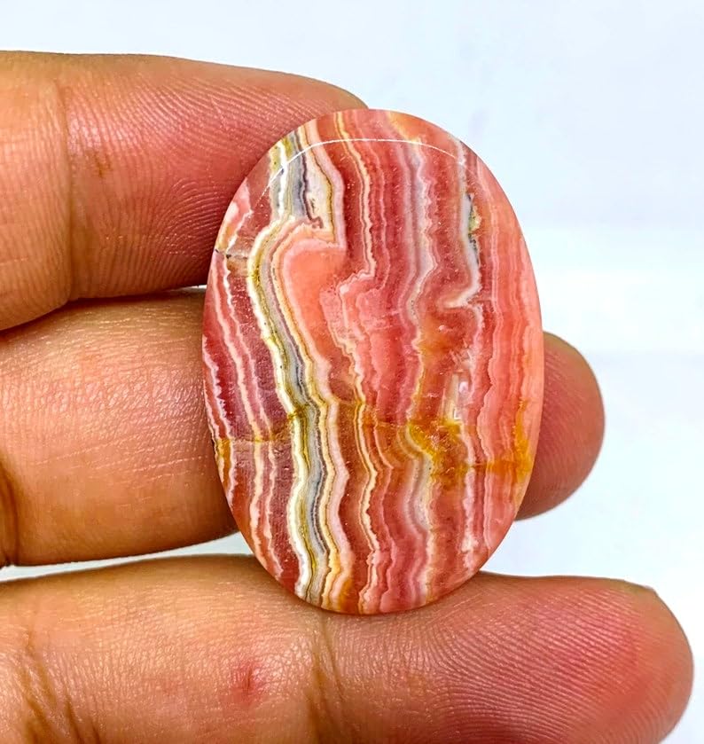 Rhodochrosite naturelle cabochon pour bijoux d'exception - 5