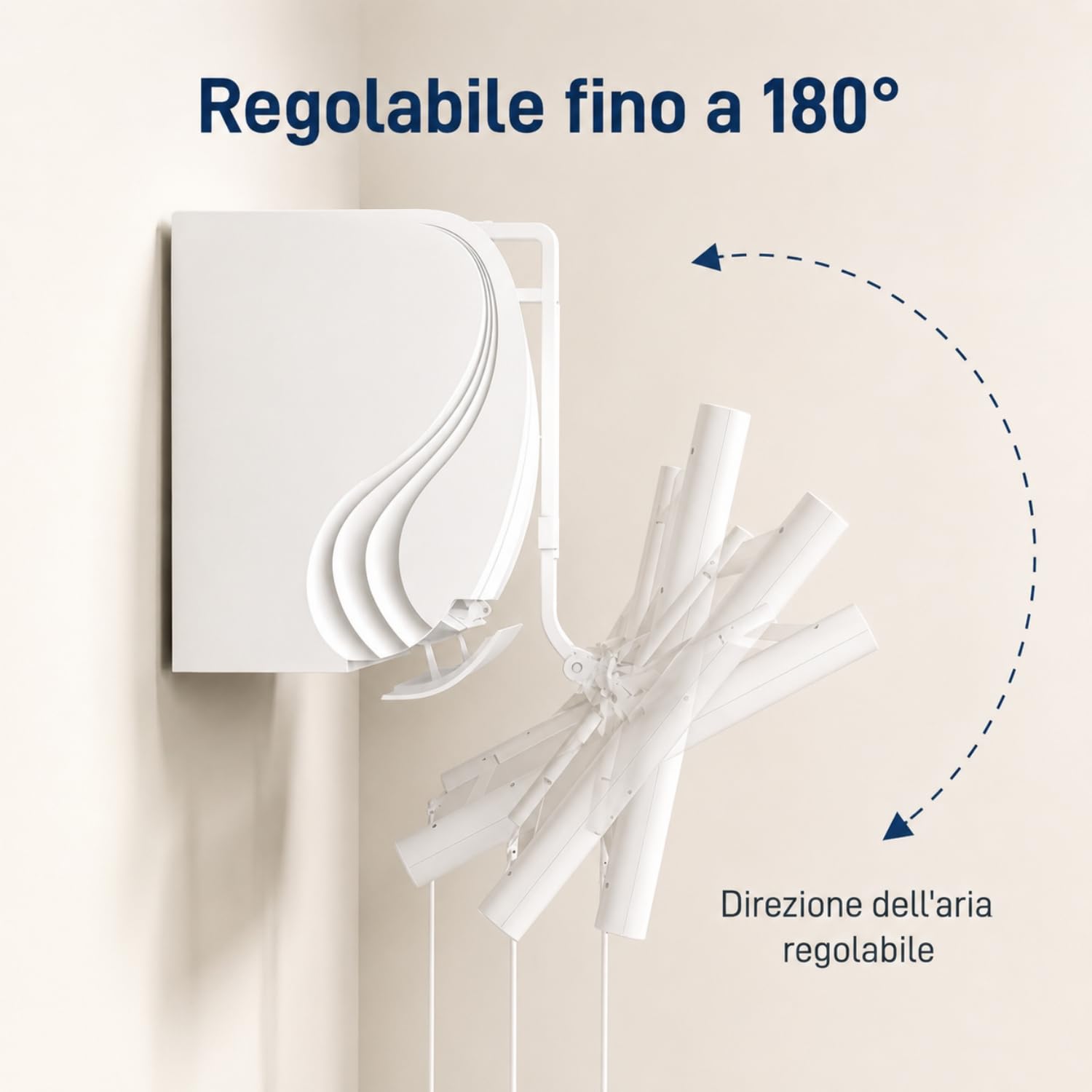 Deflettore Condizionatore, Deviatore Aria Condizionatore Regolabile in Alluminio/ABS per Split a Parete 70–100cm, Deflettore Aria Condizionata Anti Soffiaggio Diretto per Casa Camera Ufficio chochoyah