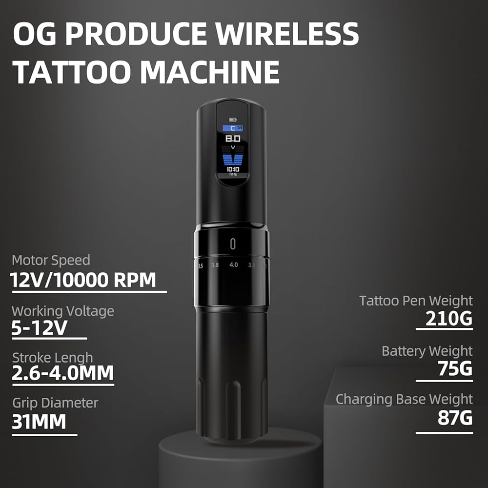 その他 og tattoo wireless machine OG Tattoo Machine Wireless Tattoo Gun Rotary with 3.5mm