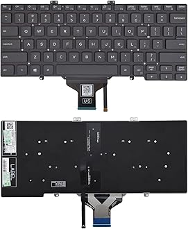TLBTEK Backlight Keyboard Replacement Compatible with Dell Latitude 5400 5410 5411 5401 P98G 7400 E7400 7410 3400 Series Laptop 00K1C8 V141025AR1 RN86F 0RN86F