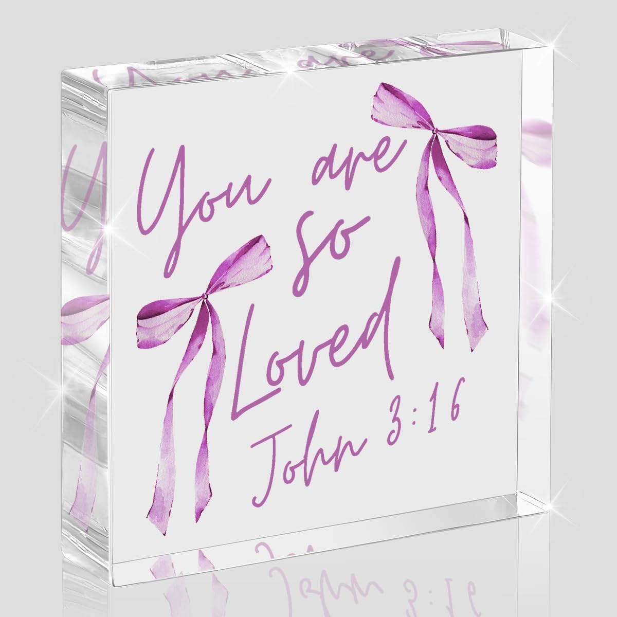 Coquette Purple Bow Room Decor, for Girls Room, Christian Gifts for Women