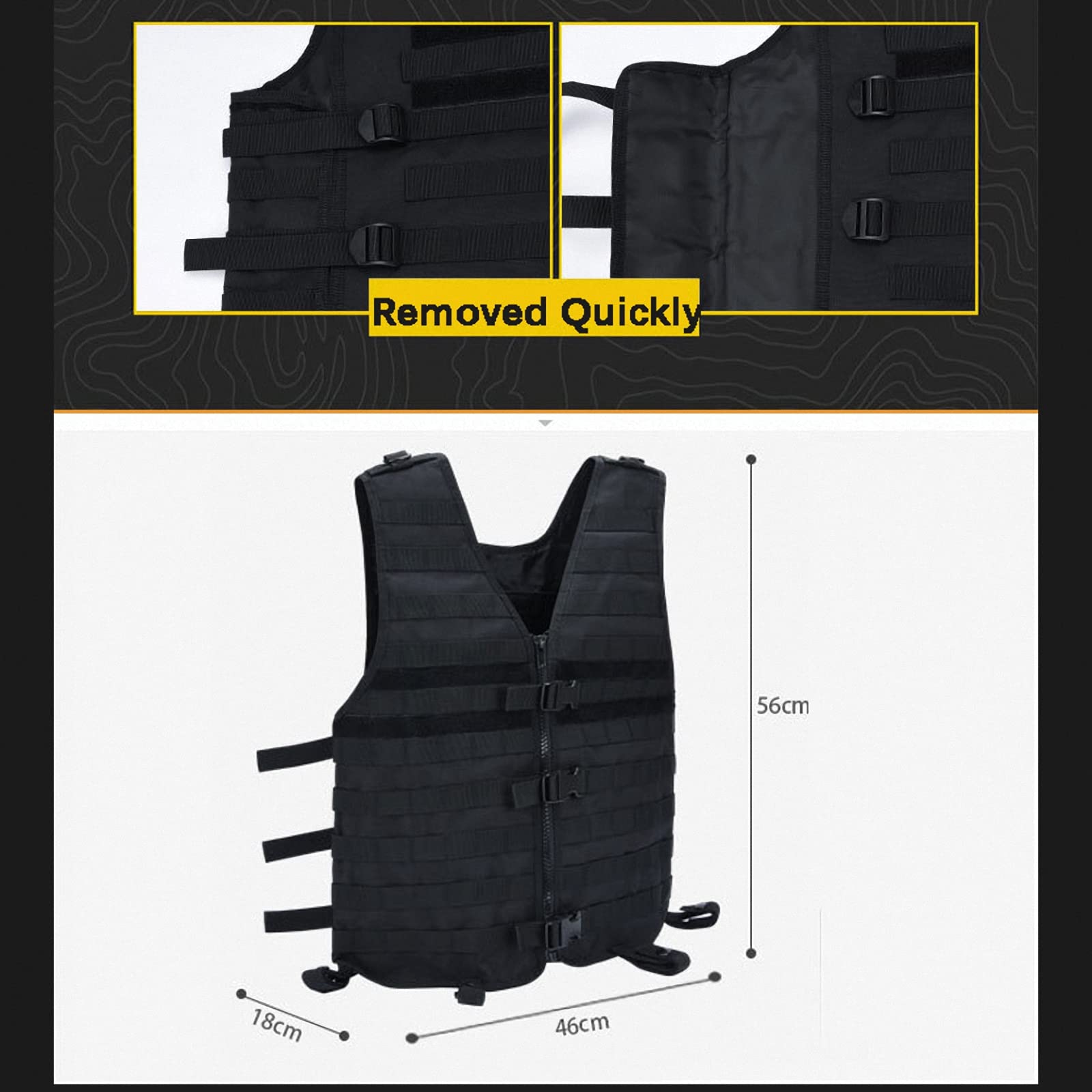 Gilet tattico Militare,platecarrier Paintball Airsoft,Pettorina Giubbotto da addestramento per Assalto da Campo all'aperto-CS Ruolo, Caccia, Pesca,Giochi di Sopravvivenza