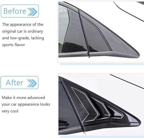 Miniatura 2 de TKREENO Funda para Honda Civic de 10 generación 2016-2021 para ventana lateral trasera, cubierta para decoración de rejillas de ventilación (10