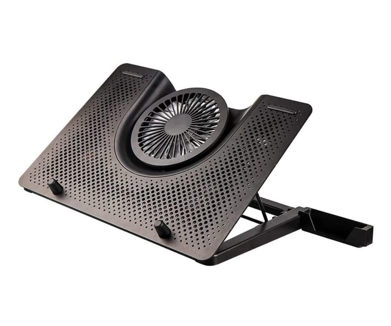 Podstawka Chłodząca Stabilny Podkładka Chłodząca Do Laptopa Chłodzenie Notebooka Z Cichym Wentylatorem Port USB Ekranowa Gier Cichy Biurko(Black)
