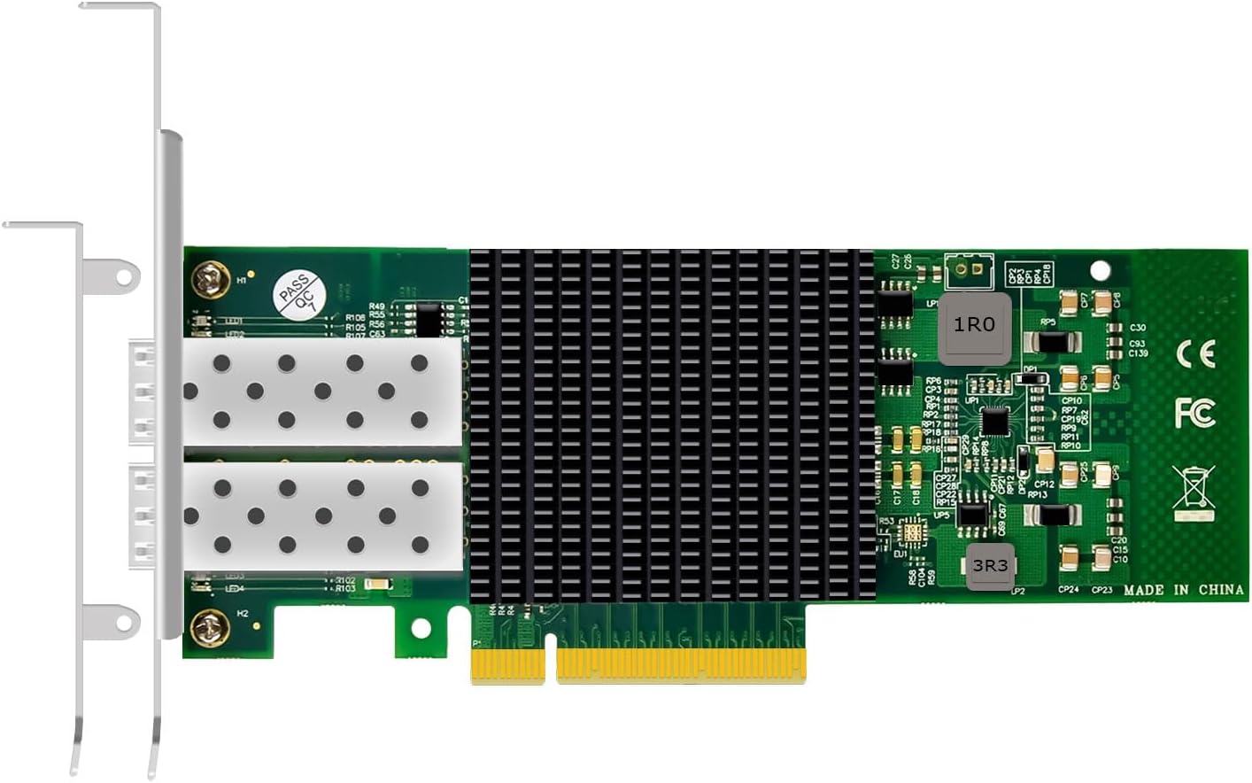 GLOTRENDS ST7268 10Gb Network Card with 2 SFP+ Port, Intel 82599ES (X520-DA2) Controller, PCIE 2.0 X8 Interface