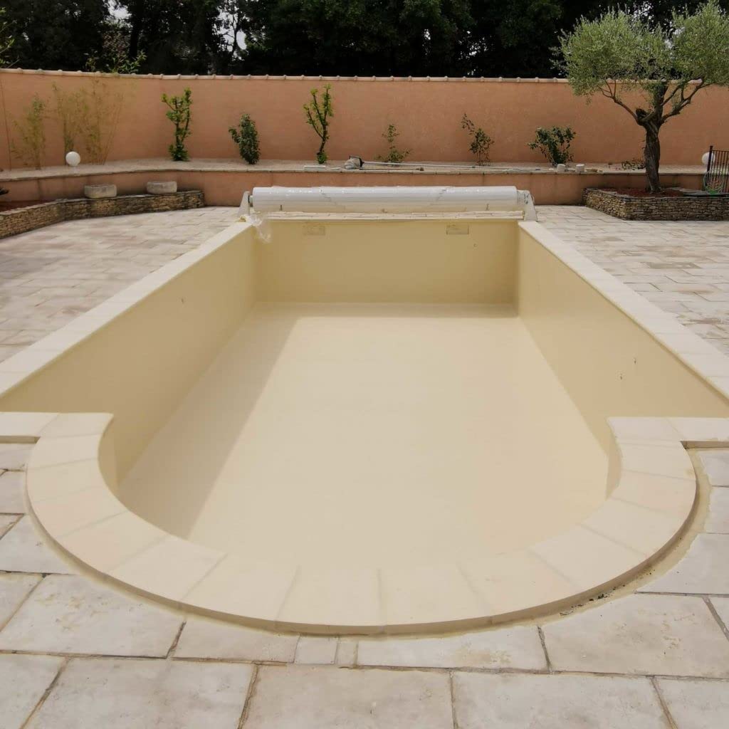 VERNICE EPOSSIDICA PER PISCINE- GARANTISCE OTTIMA ADESIONE AL SUPPORTO - IMPERMABILIZZAZIONE-DURATURA (10KG, BEIGE SCURO)