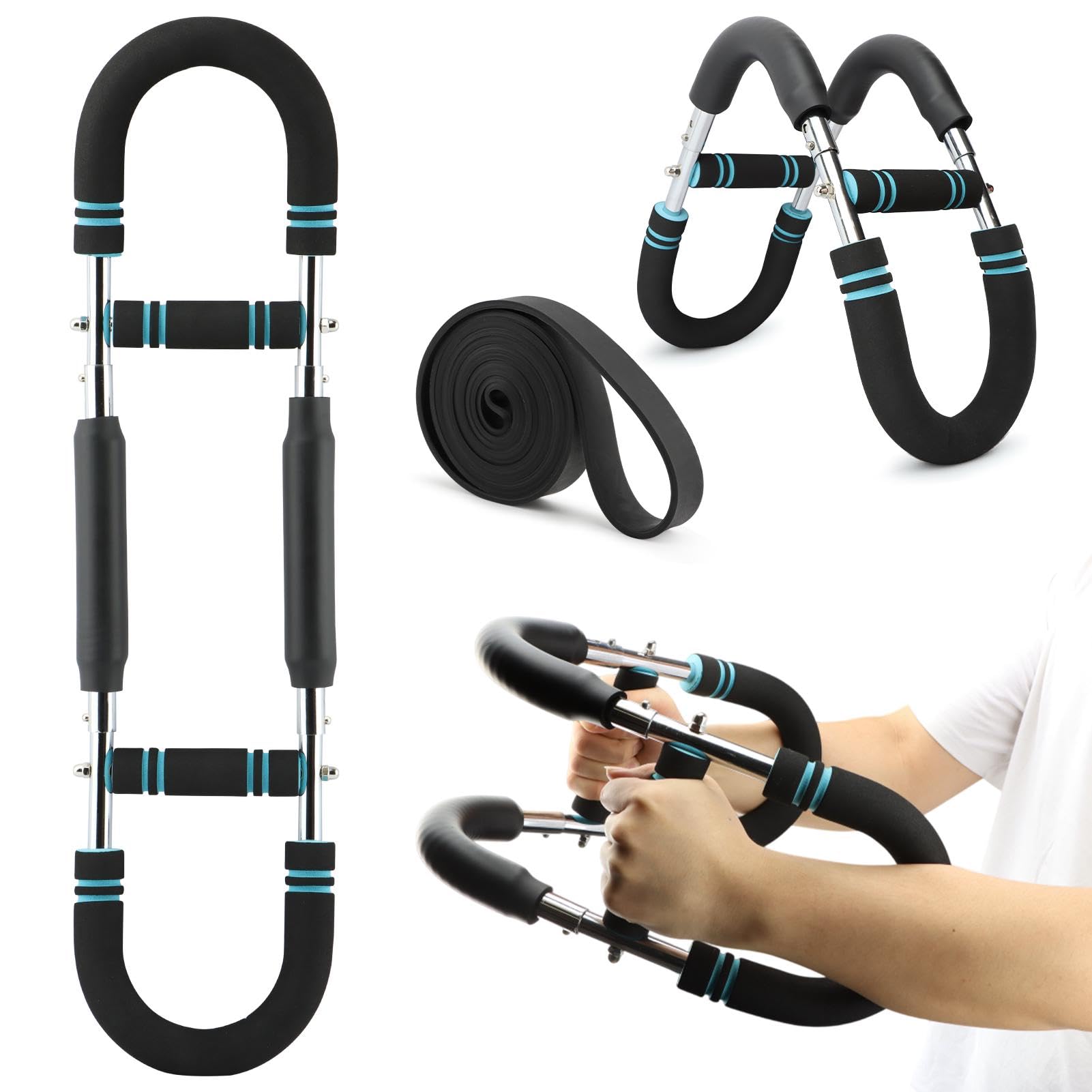 Twister Arm Trainer, 60-110lbs Adjustable Chest Exerciser, Arm Exercise Equipment with Resistance Bands, Shape The Perfect Body for Men, Muscular Strength Enhancer for Beginners Professional Athletes