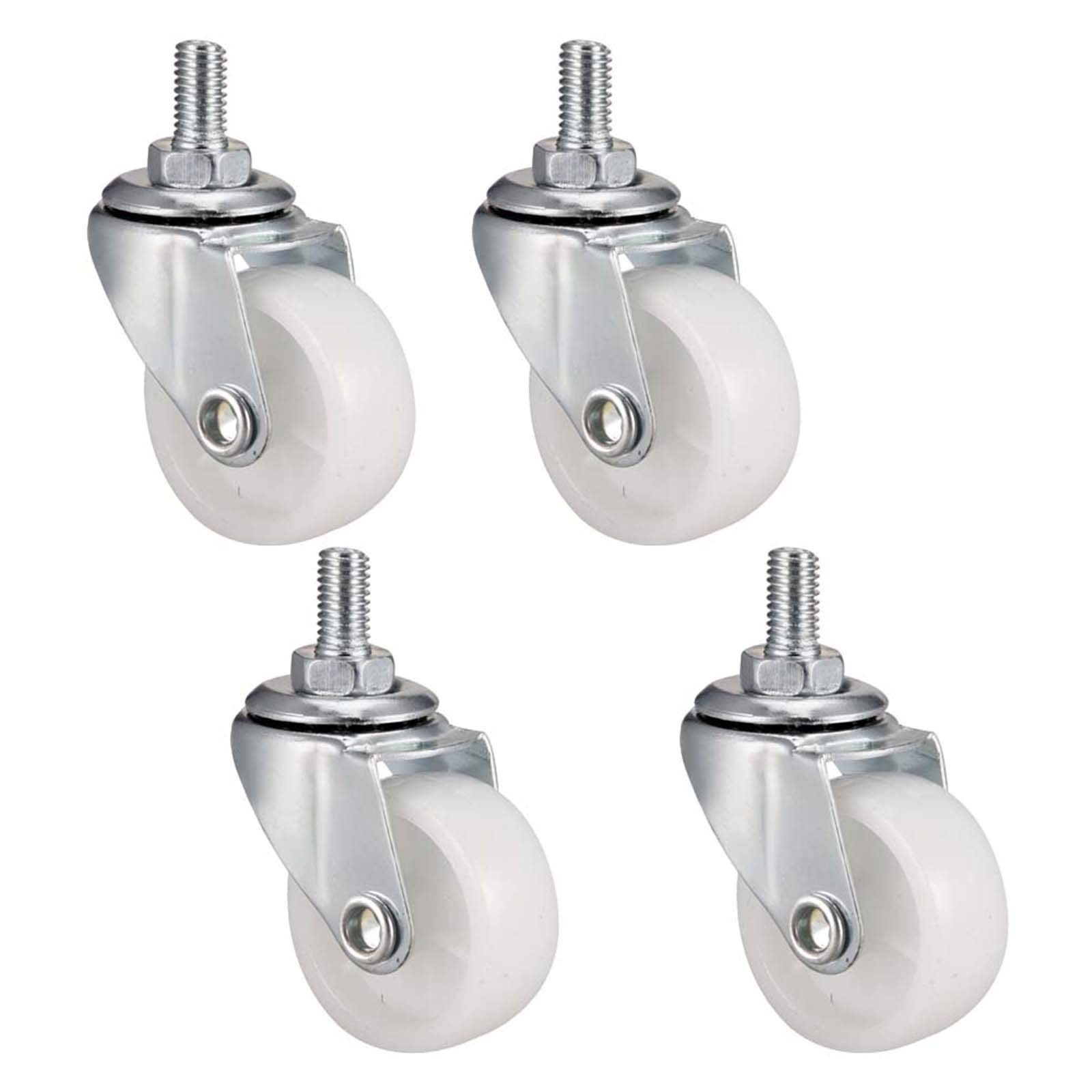 Roues de roulette pivotante 5 pouces filetée M10 lot de 4 pour chariot industriel et meuble