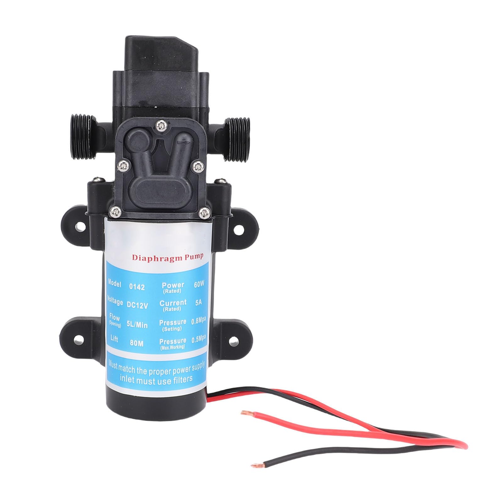 Micro diaphragm pump auto amorçage 60W pour pression eau de voiture