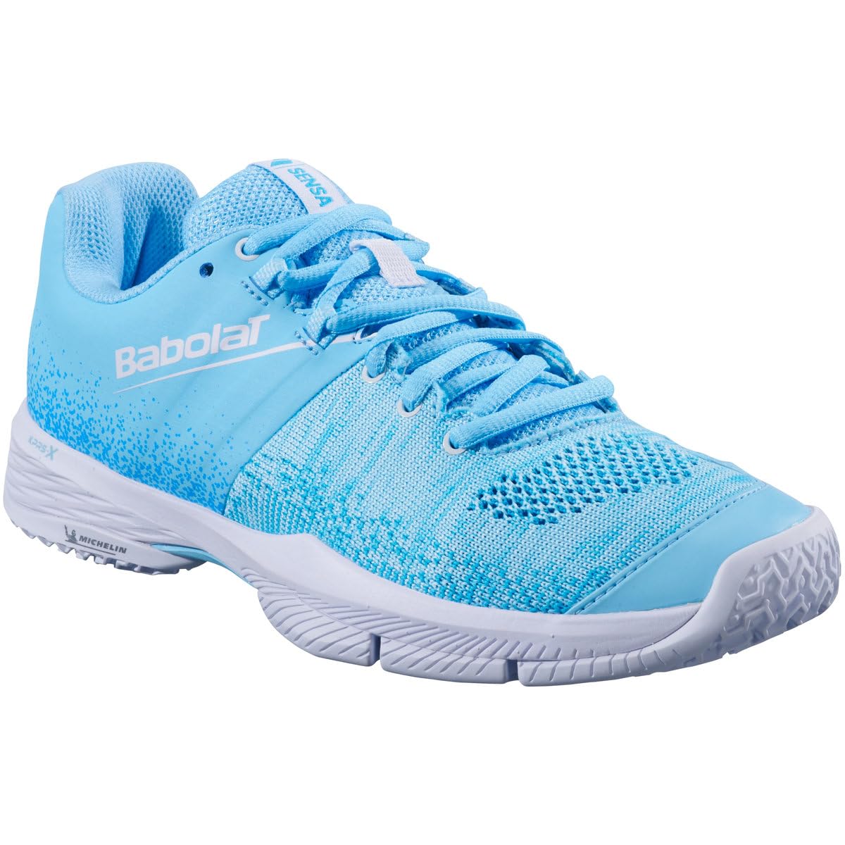 Babolat Mujeres Sensa Zapatillas De Pádel Zapatilla De Pádel Azul Claro-Rojo EU Neu
