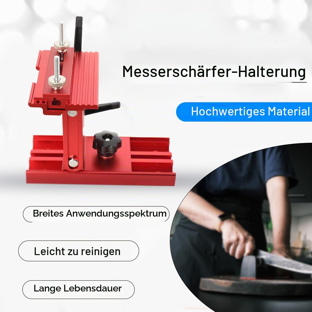 Schärfvorrichtung Werkzeugauflage Schleifvorrichtung Ersatz Schleifwerkzeug für 6 bis 8 Zoll Doppelschleifmaschine, Verstellbare Tischklemme der Auflagevorrichtung, Werkzeugschärfvorrichtung