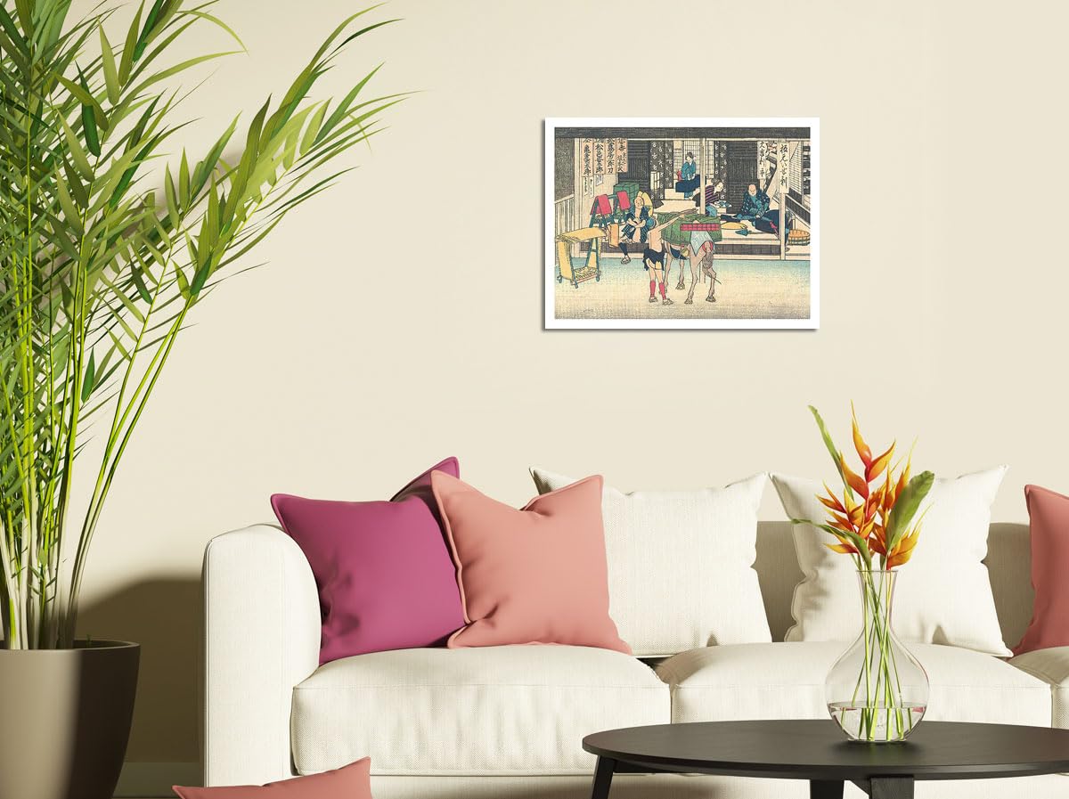 絵画 quiet road Niekawa (Detail) - from Sixty-nine Stations of Kiso Road - Vintage