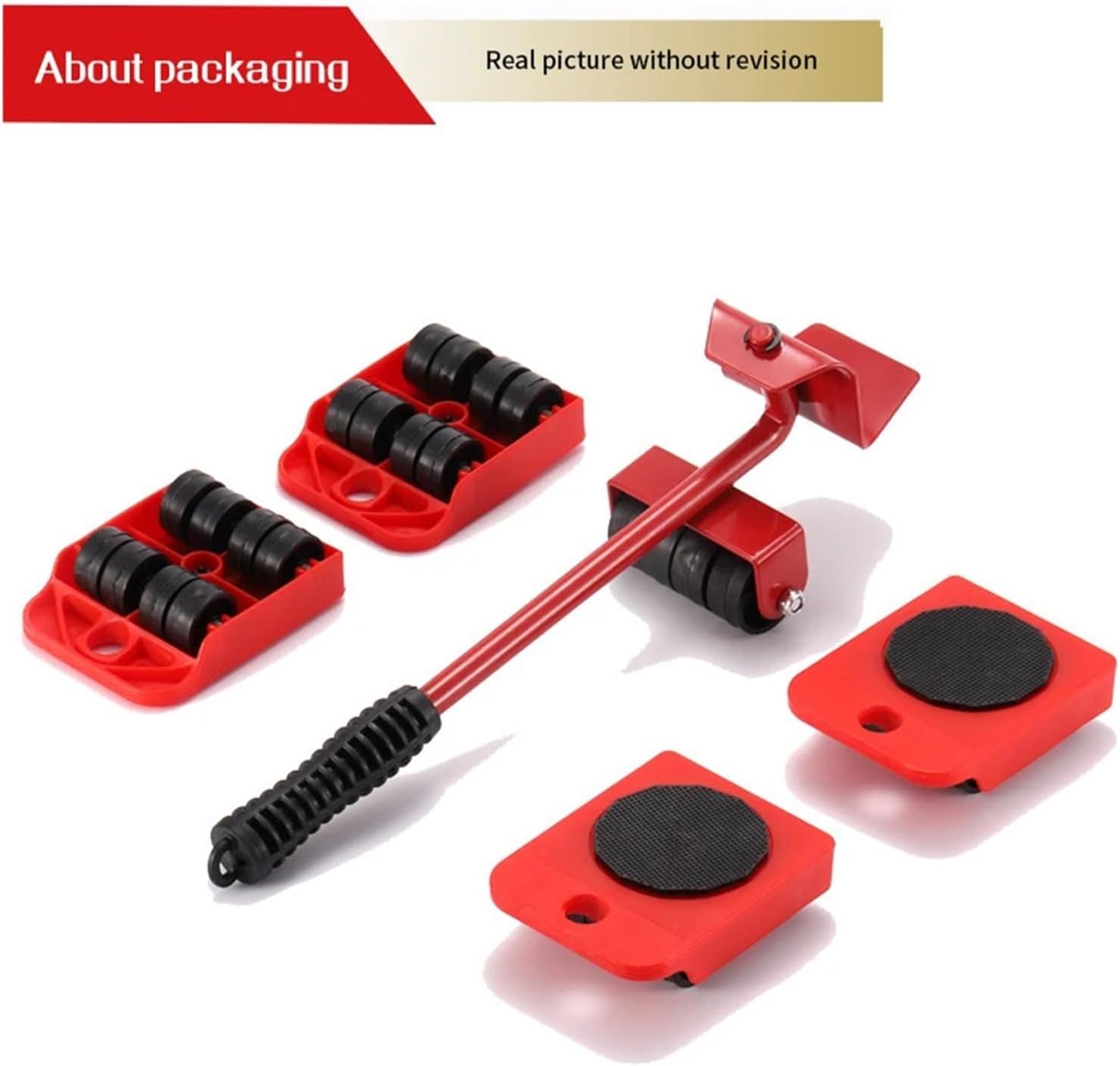 1set Heavy Duty Furniture Lifter Transport Mover Lifter Slides Wheel Easy Furniture Moving Tool Set Furniture Roller Bar Hand Tools(8)