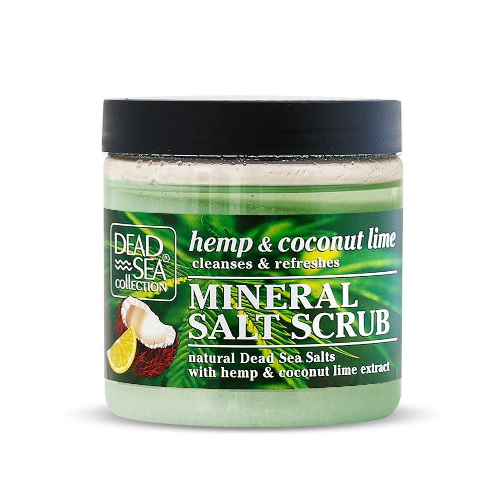 Dead Sea CollectionSalt Body Scrub - with Hemp & Coconut Lime - Large 23.28 OZ - Includes Pure Oils and Dead Sea Minerals