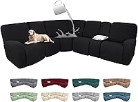 Vista 148 de Fundas 100% impermeables para sofá reclinable seccional, fundas para sofá reclinable en forma de L, funda para sofá seccional de esquina