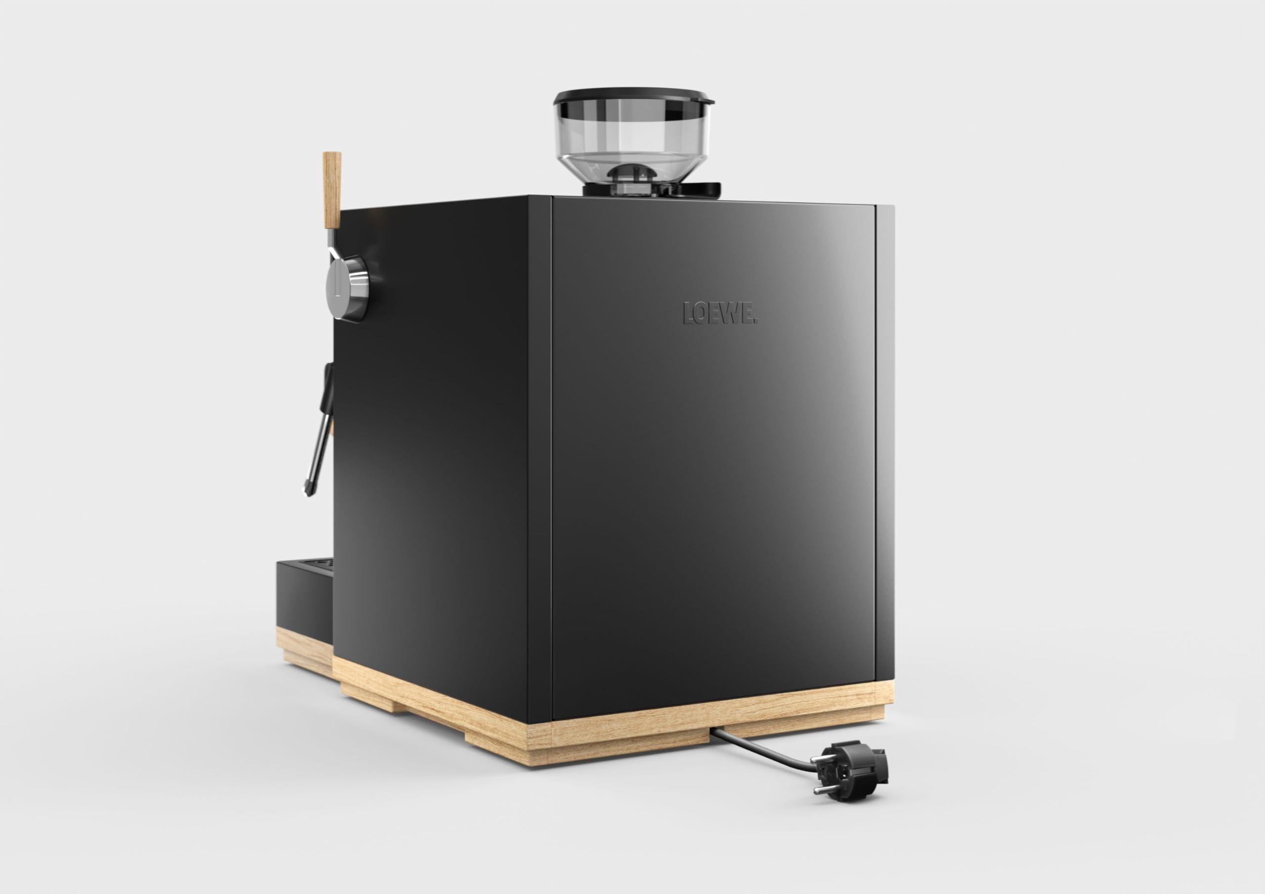 Loewe Macchina Espresso con Montalatte e Macinino, Estrattore 15 Bar, Tecnologia Termica Avanzata per Caffè Perfetto, Soluzione All-in-One