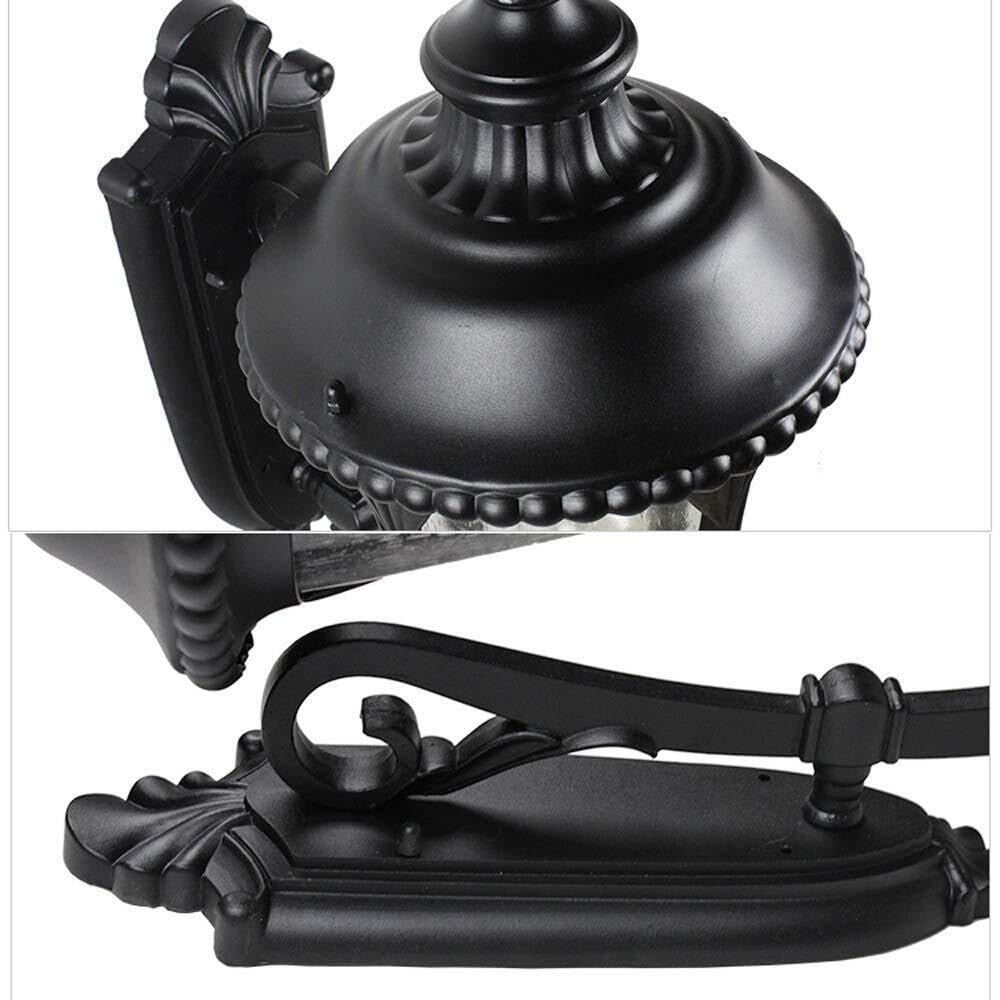 Wejścia Lampa Zewnętrzna Wodoodporna Zewnętrzna Lampa Ścienna Aluminiowa Szklana Kinkiet Ganku Garaż E27 Patio Willa Światło Oświetlenie Ogrodu(19.6 * 50cm)