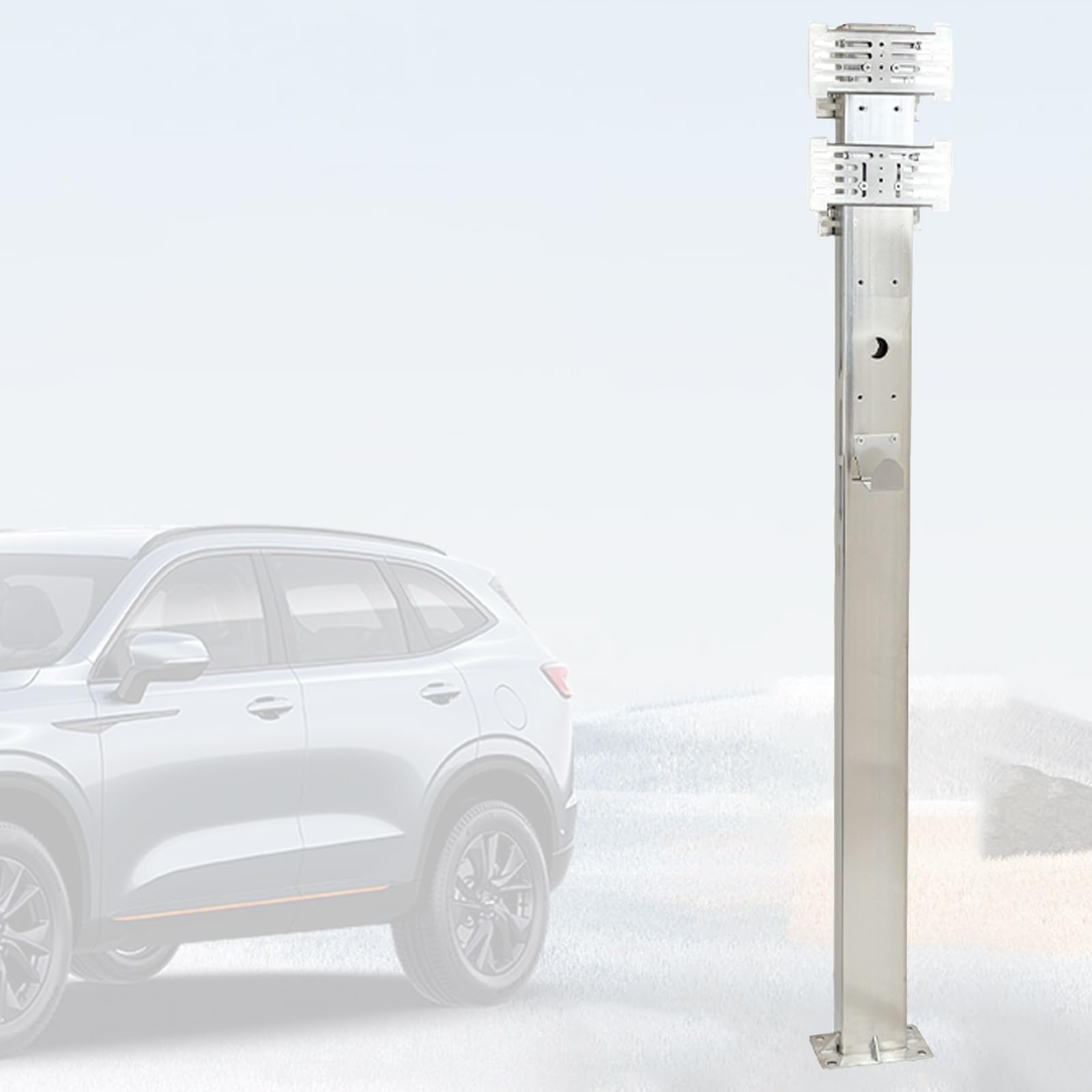 Support de recharge pour véhicules électriques et hybrides station autoportante garage extérieur