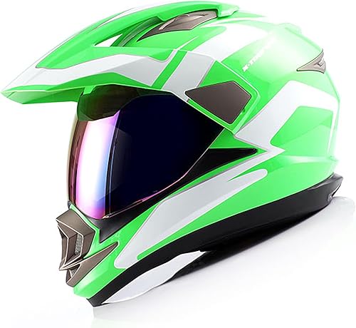 Miniatura 10 de 1Storm Casco Deportivo Dual Motocicleta Cara Completa Motocross Todoterreno Bicicleta Color Negro Mate