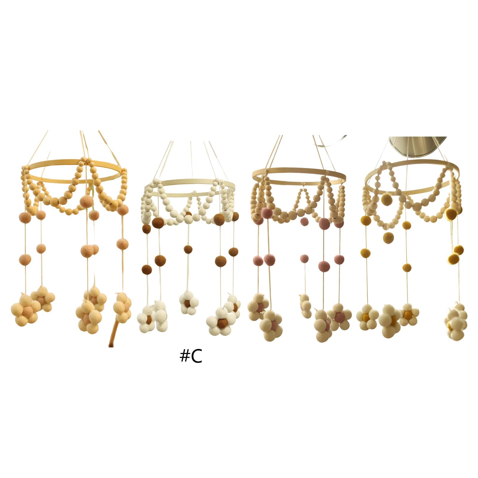 Giostrina per culla per ragazzi e ragazze, in feltro, con fiori, per la cameretta dei bambini, per, per bambini, fatti a mano, per soffitti, regalo per decorazioni natalizie per la cameretta