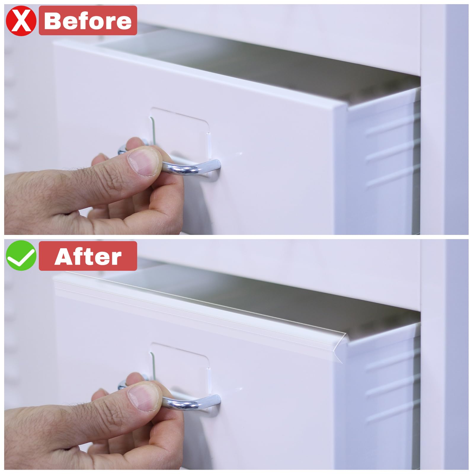 Snapklik.com : 6 Pack 3/4 36 Inch Cabinet Door Protector Clear Plastic ...